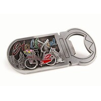 Matix Magneet opener fiets met glitter letters Holland - tin