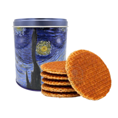 Stroopwafels (Typisch Hollands) Stroopwafels in reliëf-blik - van Gogh - Sterrennacht