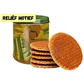 Stroopwafels (Typisch Hollands) Stroopwafels in geprägter Dose - Van Gogh - Sonnenblumen