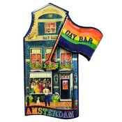 Typisch Hollands Haus mit magnetischer Fassade – Schwulenbar