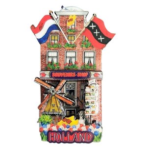 Typisch Hollands Magneet gevelhuisje - Souvenirshop