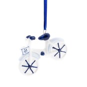 Heinen Delfts blauw Christmas ornament Delft blue bicycle