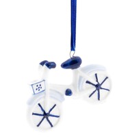 Heinen Delfts blauw Kerstornament Delfts blauwe fiets