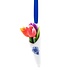 Heinen Delfts blauw Kerstornament Bosje tulpen