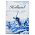 Typisch Hollands Delft blue gift set mug and tin stroopwafels and greeting card.