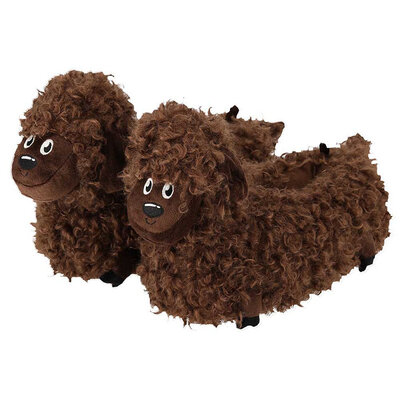 Apollo Children's slippers - animals - White sheep - brown