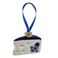 Heinen Delfts blauw Kerstornament Kaas - Delfts blauw