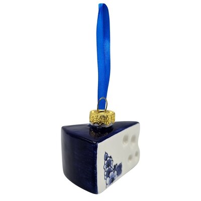 Heinen Delfts blauw Kerstornament Kaas - Delfts blauw