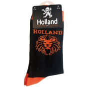 TTD Gifts Holland herensokken Zwart-Oranje maat 40-46