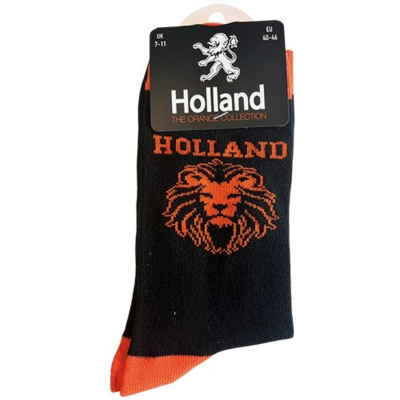 TTD Gifts Holland Herrensocken Schwarz-Orange Größe 40-46