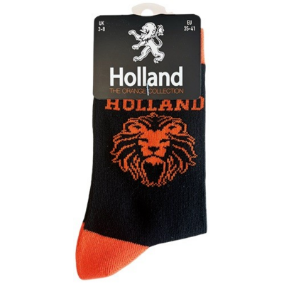 TTD Gifts Holland Damensocken Schwarz-Orange Größe 36-41