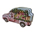 Becky`s Kerstblik - Roze auto met kerstman - gevuld met 15 heerlijke chocoladepralines