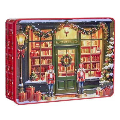 Becky`s Christmas tin with delicious butter cookies with sprinkles 300g - Bookstore