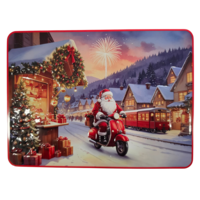 Becky`s Christmas tin with delicious butter cookies with sprinkles 300g - Santa on a scooter