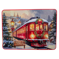 Becky`s Christmas tin with delicious butter cookies with sprinkles 300g - North Pole Express