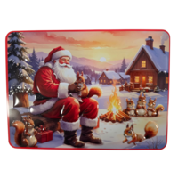 Becky`s Christmas tin with delicious butter cookies with sprinkles 300g - Santa - by campfire