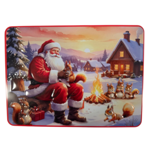 Becky`s Christmas tin with delicious butter cookies with sprinkles 300g - Santa - by campfire