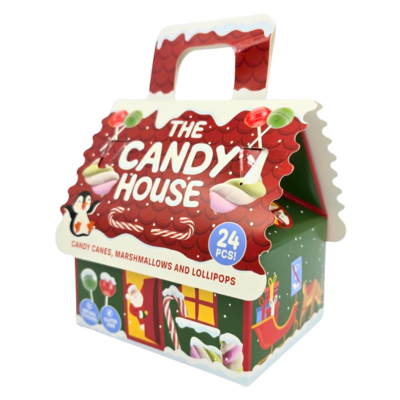 Becky`s Christmas Candy House Candy Canes, Marshmallows and Lollipops