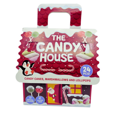 Becky`s Christmas Candy House Candy Canes, Marshmallows and Lollipops