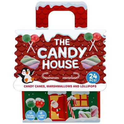 Becky`s Christmas Candy House Candy Canes, Marshmallows and Lollipops