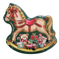 Becky`s Kerstblik - Hobbelpaard gevuld met Caramel toffee`s  in chocolade