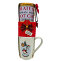 Becky`s 4-piece Christmas gift set with large Christmas mug, cocoa and cookies - Penguin