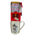 Becky`s 4-piece Christmas gift set with large Christmas mug, cocoa and cookies - Penguin