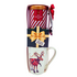 Becky`s 4-piece Christmas gift set with large Christmas mug, cocoa and cookies - Rudolph