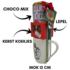 Becky`s 4-piece Christmas gift set with large Christmas mug, cocoa and cookies - Penguin