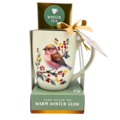 Becky`s Kerstcadeauset - Kerstmok met doosje winterthee -Roodborstje