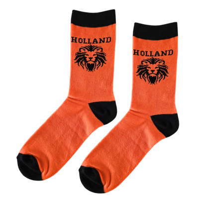 TTD Gifts Holland women's socks Orange-Black size 36-41