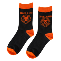 TTD Gifts Holland herensokken Zwart-Oranje maat 40-46