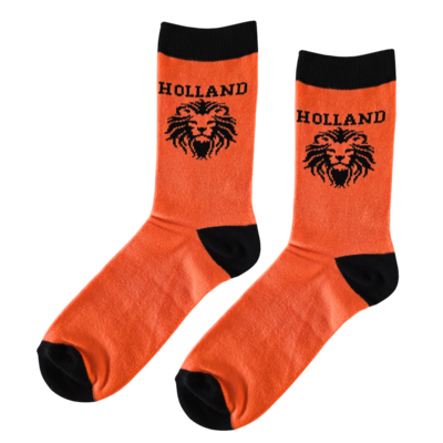 TTD Gifts Holland men's socks Orange-Black size 40-46