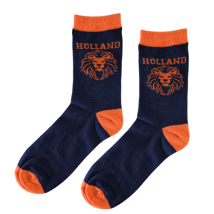 TTD Gifts Holland herensokken Blauw-Oranje  maat 40-46