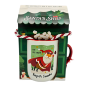 Becky`s Christmas house - Santa shop - Mug with cocoa mix and marshmallows