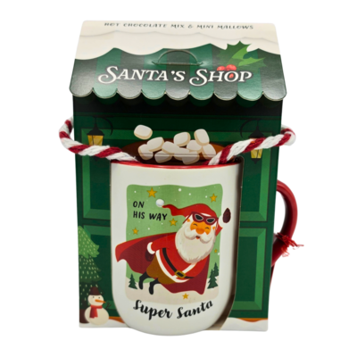 Becky`s Christmas house - Santa shop - Mug with cocoa mix and marshmallows
