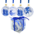 Heinen Delfts blauw Delfts blauwe kerstballen 6 cm- geschenkset van 4 stuks