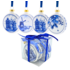 Heinen Delfts blauw Delft blue Christmas baubles 6 cm - gift set of 4