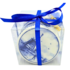 Heinen Delfts blauw Delfts blauwe kerstballen 8cm - geschenkset van 3stuks