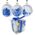 Heinen Delfts blauw Delft Blue Christmas baubles - gift set of 3