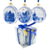 Heinen Delfts blauw Delfter-Blau-Weihnachtskugeln – Geschenkset mit 3 Kugeln
