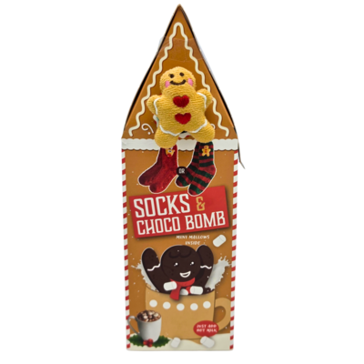 Becky`s Kersthuisje met kerstsokken  36-41 Gingerman - Chocobomb