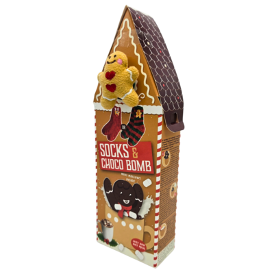 Becky`s Weihnachtshaus mit Weihnachtsstrümpfen 36-41 Gingerman - Chocobomb