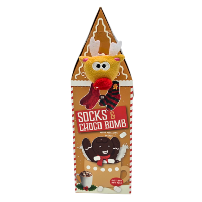Becky`s Christmas House with Christmas Stockings 36-41 Rudolph - Chocobomb