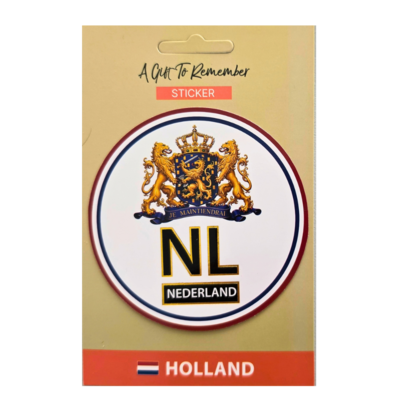 TTD Gifts Round Sticker - NL - Netherlands - 8.5cm
