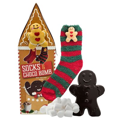 Becky`s Weihnachtshaus mit Weihnachtsstrümpfen 36-41 Gingerman - Chocobomb