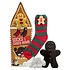 Becky`s Kersthuisje met kerstsokken  36-41 Gingerman - Chocobomb