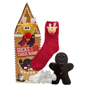 Becky`s Christmas House with Christmas Stockings 36-41 Rudolph - Chocobomb