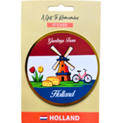 TTD Gifts Aufkleber Rundes Holland - Windmühle - 8,5 cm