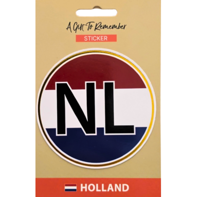 TTD Gifts Sticker Rond- NL - Nederland - 8.5cm